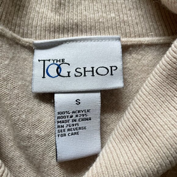 Tog Shop Womens Cowl Neck Knit Sweater Biege Size Small u - Picture 4 of 6
